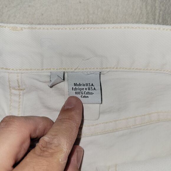 Vtg Calvin Klein Jeans Mens Size 34X30 White Denim Pants Preppy Retro Workwear - Picture 15 of 16